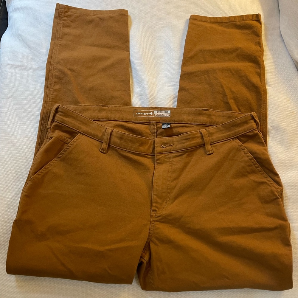Carhartt Women's Rugged Flex Brown Straight Leg Jeans -NWT